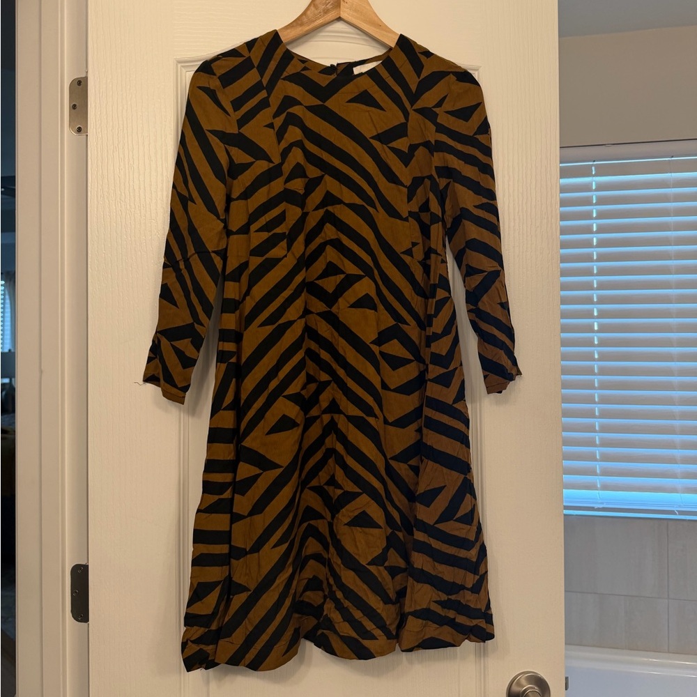 NWT H&M Geometric Print 3/4 Sleeve Dress Women’s Sz Small